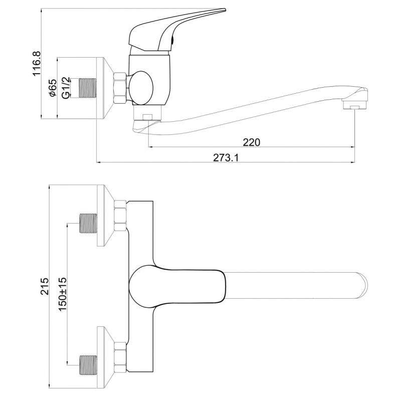 Ścienna Bateria Lido Premium BKL_080D - Nowoczesny Design dla Twojej Kuchni