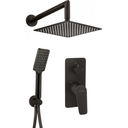 Elegancki Zestaw Podtynkowy Jasmin Nero - Nowoczesność i Styl w Twojej Łazience