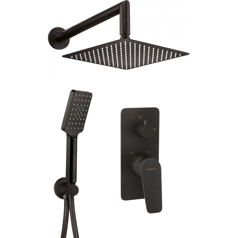 Elegancki Zestaw Podtynkowy Jasmin Nero - Nowoczesność i Styl w Twojej Łazience