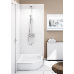 Komfortowy Brodzik Ćwierćokrągły 80x80 cm Grawello z Serii Stabilsound R50