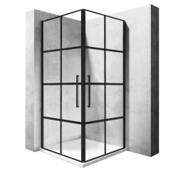 Stylowa Kabina Prysznicowa Rubik Black Mat 90x90 – Elegancja i Luksus w Twojej Łazience!