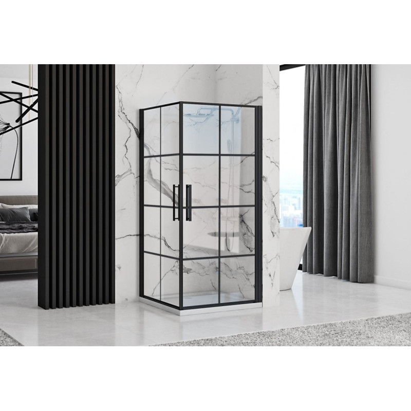 Stylowa Kabina Prysznicowa Rubik Black Mat 90x90 – Elegancja i Luksus w Twojej Łazience!