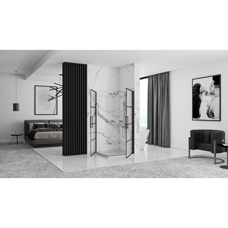 Stylowa Kabina Prysznicowa Rubik Black Mat 90x90 – Elegancja i Luksus w Twojej Łazience!