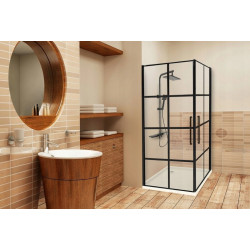 Stylowa Kabina Prysznicowa Rubik Black Mat 90x90 – Elegancja i Luksus w Twojej Łazience!