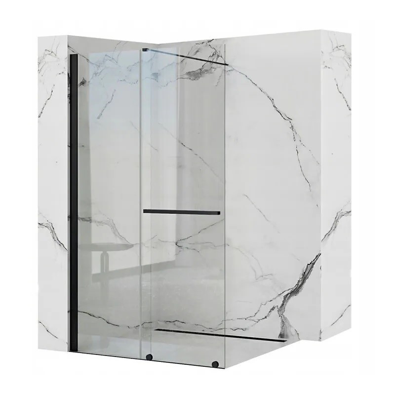 Czarna Ścianka Prysznicowa Cortis 100 cm - Elegancja w Twojej Łazience