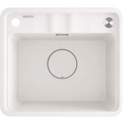 Zlewozmywak Granitowy Alabaster 1-Komorowy z Automatycznym Odpływem i Deski w Zestawie