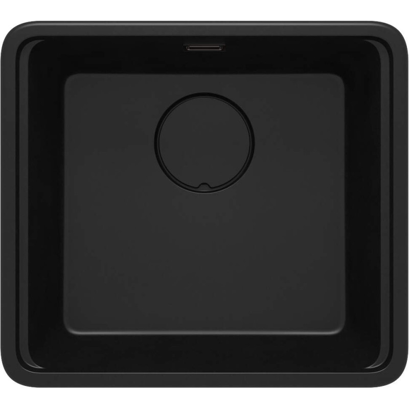 Elegancki Zlewozmywak Granitowy 1-komorowy Nero z Deska i Syfonem Mega Space-saver