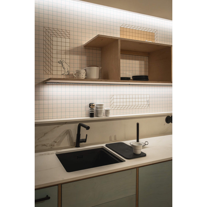 Elegancki Zlewozmywak Granitowy 1-komorowy Nero z Deska i Syfonem Mega Space-saver