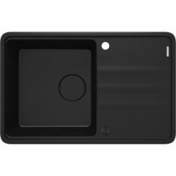 Granitowy Zlewozmywak Nero 1-komorowy z Ociekaczem - Elegancja i Funkcjonalność dla Twojej Kuchni