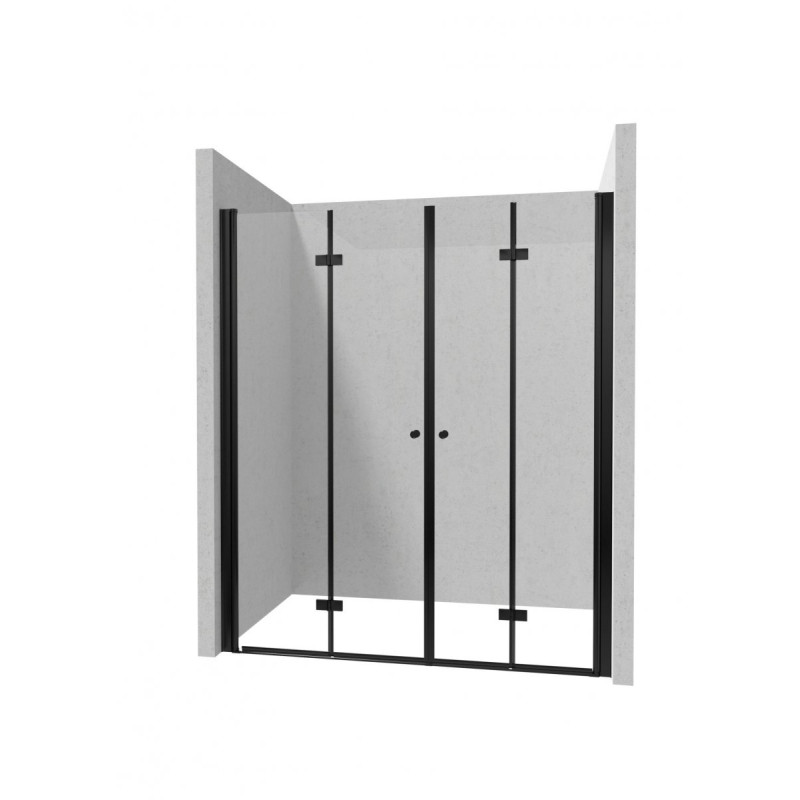 Drzwi prysznicowe Kerria Plus Nero: Stylowe i Nowoczesne (173-175 cm, czarne)