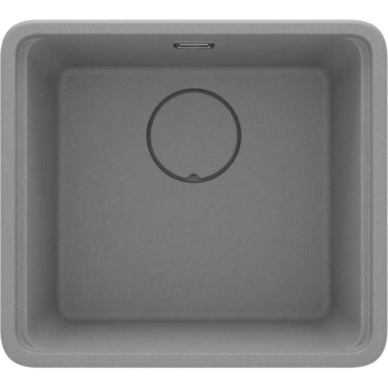 Zlewozmywak Granitowy Szary Metalik, 1-Komorowy z Akcesoriami - Styl i Funkcjonalność w Twojej Kuchni