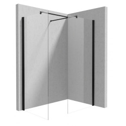 Ekskluzywna kabina prysznicowa WALK-IN Kerria Plus 150x100 czarna - design i funkcjonalność