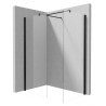 Ekskluzywna kabina prysznicowa WALK-IN Kerria Plus 150x100 czarna - design i funkcjonalność