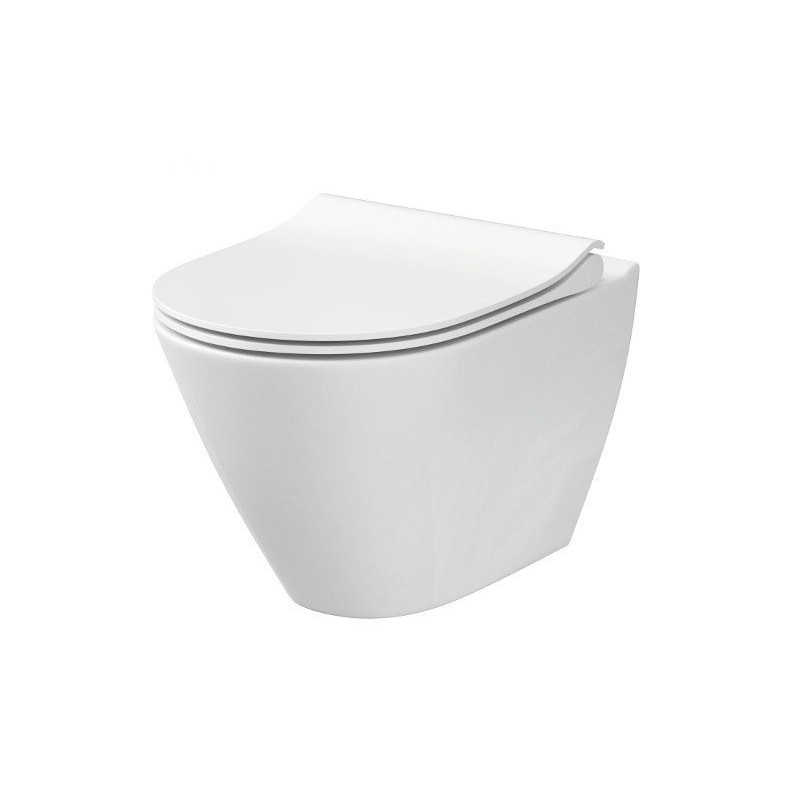 Stylowa Miska WC CITY OVAL CLEAN ON z Wolnoopadającą Deską SLIM dla Twojej Łazienki