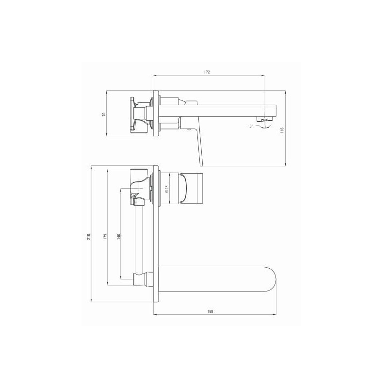 Nowoczesna bateria umywalkowa podtynkowa Alpinia - Elegancja i funkcjonalność w jednym