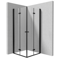 `Elegancka kabina prysznicowa Kerria Plus 100x90 cm czarna - nowoczesny design do Twojej łazienki`