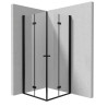 `Elegancka kabina prysznicowa Kerria Plus 100x90 cm czarna - nowoczesny design do Twojej łazienki`