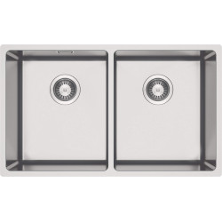 Elegancki i funkcjonalny zlewozmywak stalowy 2-komorowy podwieszany z osprzętem space-saver