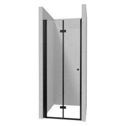 Składane Drzwi Prysznicowe Kerria Plus 90 Nero – Elegancja i Funkcjonalność w Łazience