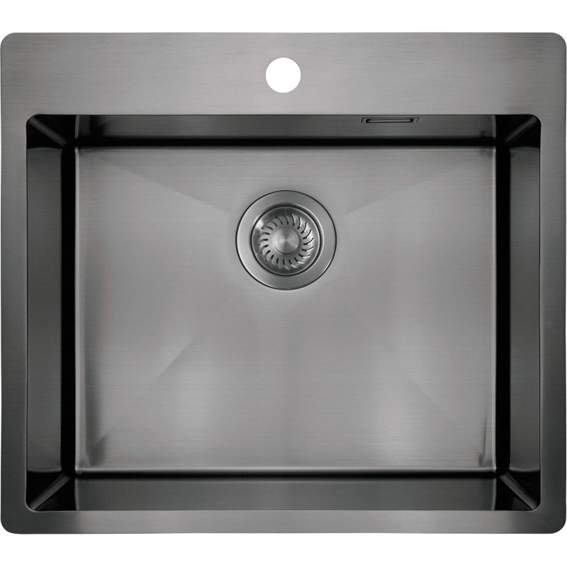 Elegancki Zlewozmywak Titanium, Stal Nierdzewna, 1 Komora, Montaż Uniwersalny