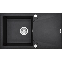 Elegancki zlewozmywak EVORA z oszczędzającym miejsce ociekaczem w modnym grafitowym kolorze