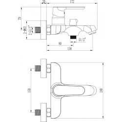 Elegancka Bateria Wannowa DIMA Biała Matowa, Oszczędzaj Wodę ze Stylem!