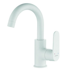 Elegancka Bateria Umywalkowa DIMA z Ruchomą Wylewką "U" Biała - Styl i Funkcjonalność