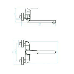 Elegancka Bateria Ścienna DIMA w Białym Macie - Styl i Funkcjonalność w Twojej Kuchni