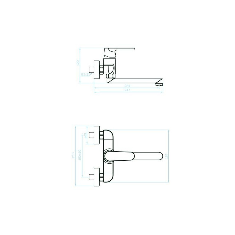 Nowoczesna Bateria Ścienna DIMA w Białym Macie - Styl i Funkcjonalność w Jednym