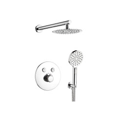 Stylowy Zestaw Podtynkowy Volumo z Termostatem i Ochroną Antyskłonową - Chromowy Blask