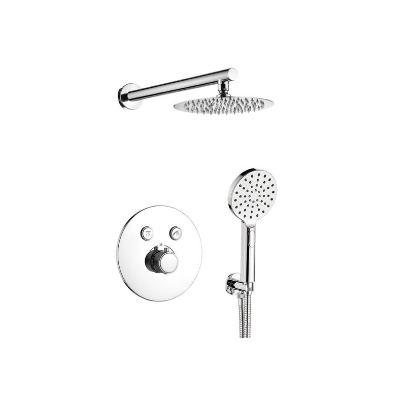 Stylowy Zestaw Podtynkowy Volumo z Termostatem i Ochroną Antyskłonową - Chromowy Blask