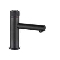 Czarna Bateria Umywalkowa VOLUMO z Klik-Klak – Nowoczesny Styl i Oszczędność Wody