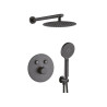„Volumo V80 Czarny Zestaw Natryskowy Podtynkowy z Baterią Termostatyczną”