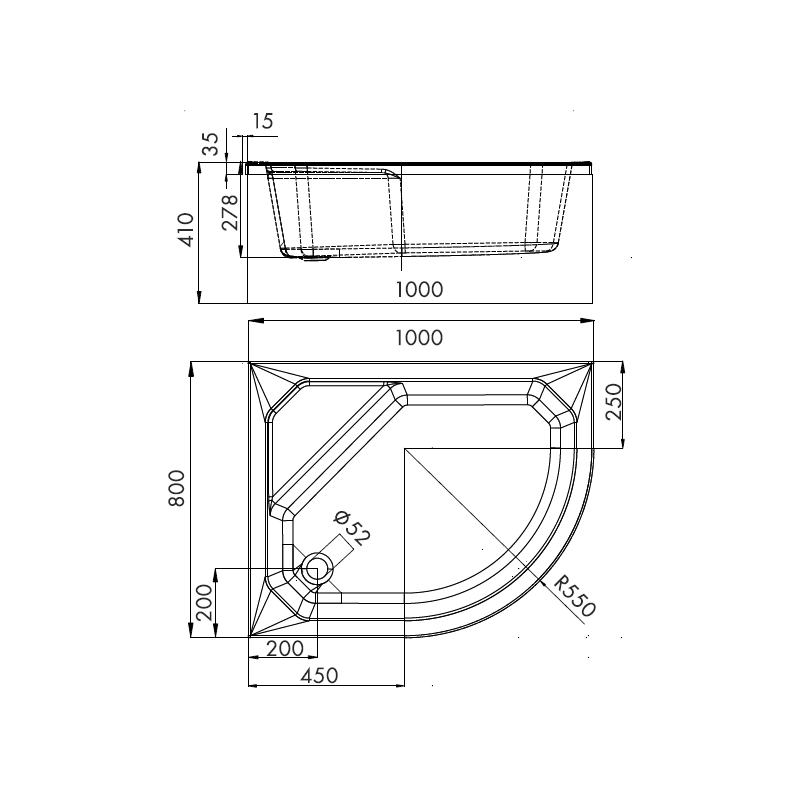 Luksusowy Brodzik Delos 80x100x41 - Komfort & Styl dla Twojej Łazienki