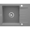 Granitowy Zlew Premium 1-komorowy z Ociekaczem, Szary Metalik - Klasa & Funkcjonalność!