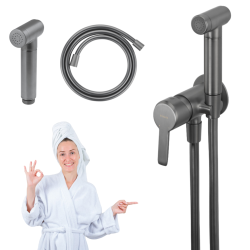 Ekskluzywna Bateria Podtynkowa do Bidetu z Lux Słuchawką Bidetta Arnika Titanum