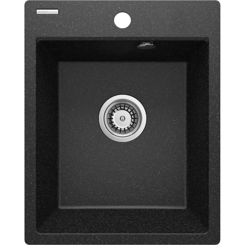 Granitowy Zlew Glamour 1-Komorowy, Grafitowy, Matowy – Elegancja i Funkcjonalność w Jednym!