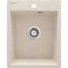 Elegancki Zlewozmywak Granitowy Beżowy 1-komorowy Matowy, Wpuszczany - Wytrzymałość i Styl