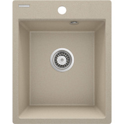 Elegancki Zlewozmywak Granitowy 1-komorowy z Matowym Wykończeniem i Miejscem na Zmywarkę