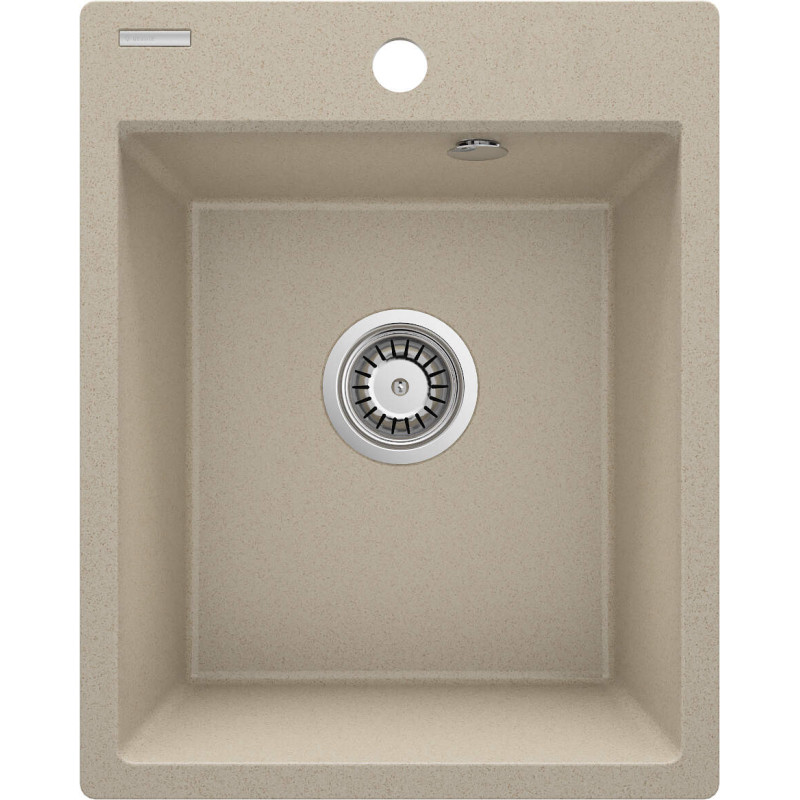 Elegancki Zlewozmywak Granitowy 1-komorowy z Matowym Wykończeniem i Miejscem na Zmywarkę