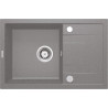 Granitowy Zlewozmywak Premium 1-komorowy z Ociekaczem - Szary Metalik, Mat, Wpuszczany