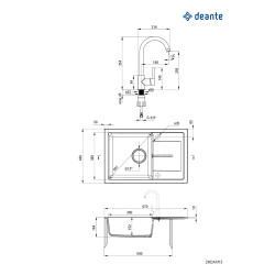Granitowy Zlewozmywak 1-komorowy z Nowoczesną Baterią i Ociekaczem - Styl i Funkcjonalność