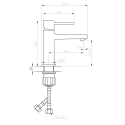 Elegancka umywalka Feme biała z luksusową baterią Glamour Gold CE-10-001