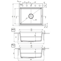 Elegancja i Funkcjonalność: Magnetyczny Granitowy Zlewozmywak 1-Komorowy, Grafit Metalik