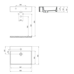 Stylowa Umywalka Blatowa Temisto 60x50 – Elegancja i Funkcjonalność w Twojej Łazience