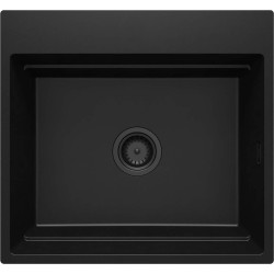 Granitowy Zlewozmywak NERO 1-komorowy Magnetyczny, Mat - Elegancja i Funkcjonalność