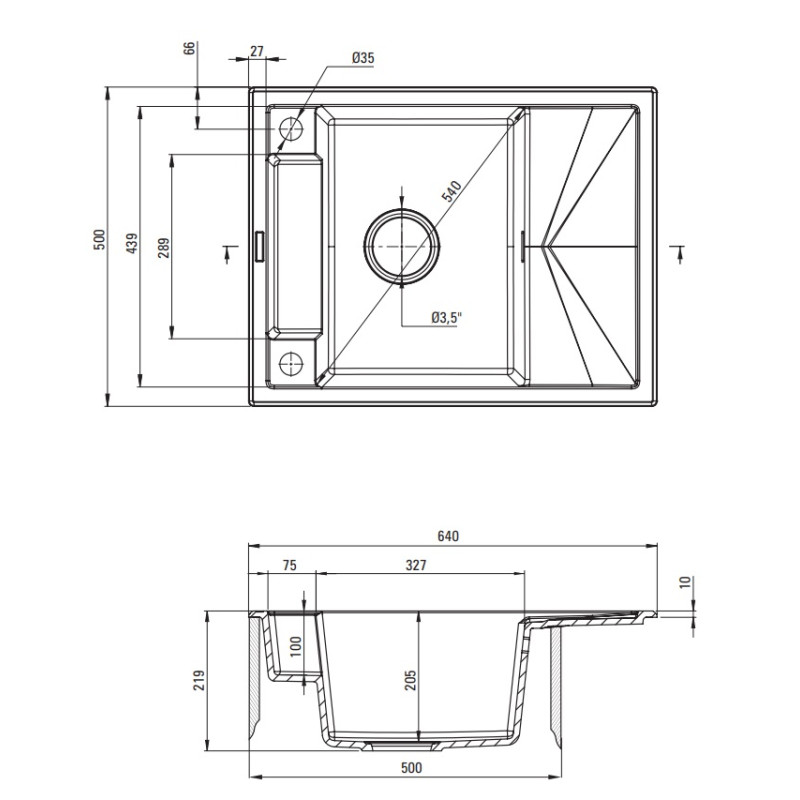 Deante Imperium - Magnetyczny Zlewozmywak Granitowy z Ociekaczem & Syfonem Space-Saver
