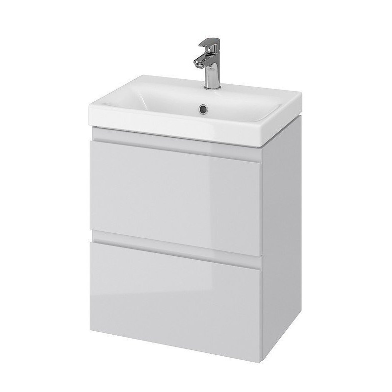 Elegancka szafka z umywalką MODUO SLIM 50 w kolorze szarym - Styl i funkcjonalność!