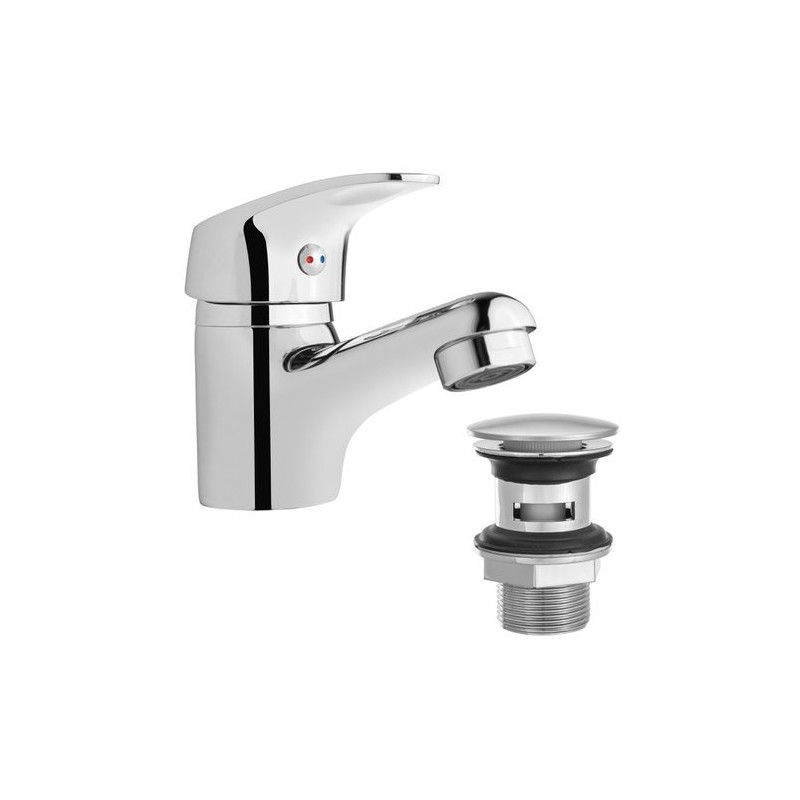 Elegancka bateria umywalkowa Ava New z korkiem - nowoczesny design BU-06-Z01