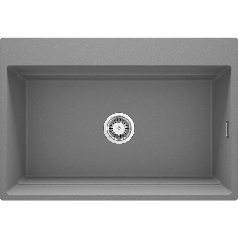 Zlewozmywak Granitowy MagnetoMat 1-Komorowy w Szarym Metalu - Styl i Funkcjonalność w Jednym!